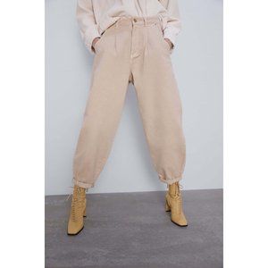 NWT ZARA 0 Slouchy Baggy Balloon Jeans High Rise